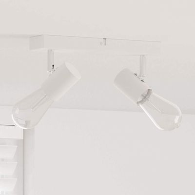 vidaXL Stropné bodové svetlo so bodmi Biela 26 x 6,5 x 11,5 cm Kov