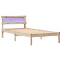vidaXL Rám postele Hnedá 90 x 200 cm Masívne borovicové drevo