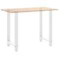 vidaXL Nohy barového stola, biele, 2 ks, 60 x (100-101) cm, oceľové