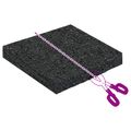 vidaXL Pad z gumových granúl na dvor Čierny 9 x 9 x 1 cm Guma
