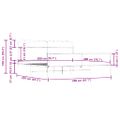 vidaXL Kovový posteľný rám bez matraca dymový dub 200x200 cm
