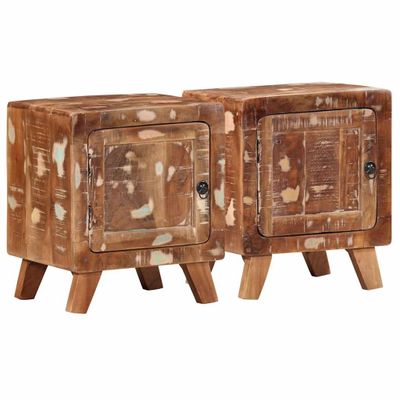 vidaXL Nočná skrinka 2 ks 40x32x46 cm Rekultivované masívne drevo