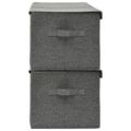vidaXL Úložné boxy 2 ks látkové 50x30x25 cm antracitové