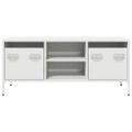 vidaXL TV skrinka biela 101,5x39x43,5 cm oceľ valcovaná za studena