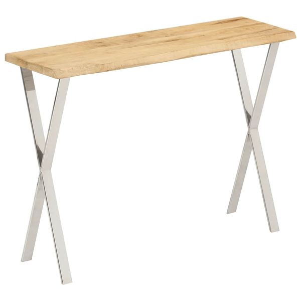 vidaXL Konzolový stolík so živou hranou 105x33x76cm mangovníkový masív