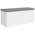 vidaXL Úložná lavica biela 102x42x45 cm, umelé drevo