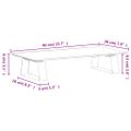 vidaXL Stojan na monitor biely 40x20x8 cm tvrdené sklo a kov