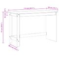 vidaXL Stôl Biela 112 x 50 x 75 cm Masívne borovicové drevo