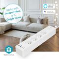 NEDIS Wi-Fi chytrý prodlužovací přívod/ 3x zásuvka typu E/ 16A/ 2x USB-A/ 2x USB-C/ 2m/ Android/ iOS/ bílá Kabel, prodlužovací, napájecí, pro chytrý dum, 4× zásuvka (typ E), 2× USB, 2× USB-C, Wi-Fi, 2m, Android, iOS, Nedis SmartLife, bí