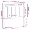 vidaXL Čelo postele medovo-hnedé 106x4x100 cm masívna borovica