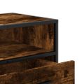 vidaXL TV skrinka dymový dub 100x34,5x40 cm kompozitné drevo a kov