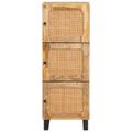 vidaXL Highboard s úložiskom Hnedá 90 x 33 x 75 cm Masívne mango drevo