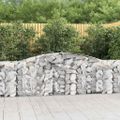 vidaXL Oblúkové gabionové koše 20ks 400x30x80/100cm pozinkované železo
