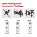 Konzolový nástenný TV držiak 32–98" (81–249 cm)