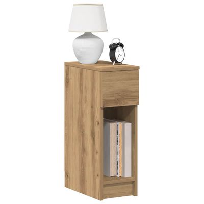 vidaXL Nočné skrinky so zásuvkou 2 ks dub artisan 20x36x60 cm