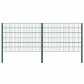 vidaXL Plotový panel so stĺpikmi, železný 349x120 cm, zelený