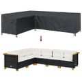 vidaXL Obal na nábytok 286 x 222 x 80 cm Tvar L Vodoodolný Čierny