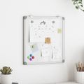 vidaXL Magnetická biela tabuľa 60x60x1,7 cm hliník