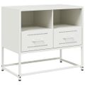 vidaXL TV skrinka biela 68x39x60,5 cm oceľ