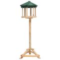 vidaXL Stojace krmítko pre vtáky jedľové drevo 33x110 cm