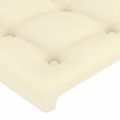 vidaXL Čelo postele krémové 83x16x118/128 cm umelá koža