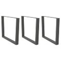 vidaXL Nohy k jedálenskému stolu v tvare V, 3 ks, antracitové, 100 x (72-73,3) cm, oceľ