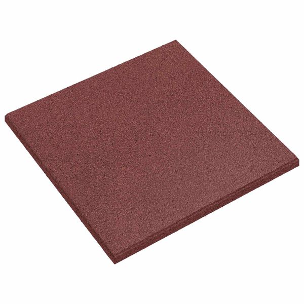 vidaXL Dlaždice na ochranu proti pádu 18 pcs Červená 50 x 50 cm Guma