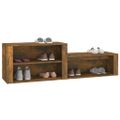 vidaXL Botník dymový dub 150x35x45 cm spracované drevo