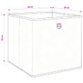 vidaXL Úložné boxy 4 ks, netkaná textília 28x28x28 cm, svetlomodré