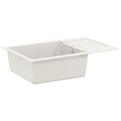 vidaXL Drez Biela 780 x 500 mm 80% Kvárc a 20% Živica