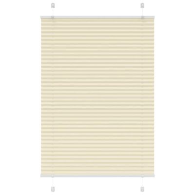 vidaXL plisovaná roleta krémová 85x150 cm Šírka látky 84,4 cm