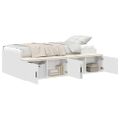vidaXL Rám postele so zásuvkou Biela 80 x 200 cm Kompozitné drevo