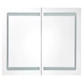 vidaXL LED kúpeľňová zrkadlová skrinka 80x12,2x68 cm