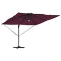 vidaXL Roma Parasol Červená 286 x 284 x 270 cm Hliník a polyester