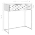 vidaXL Konzolový stolík biela 72x35x75 cm oceľ