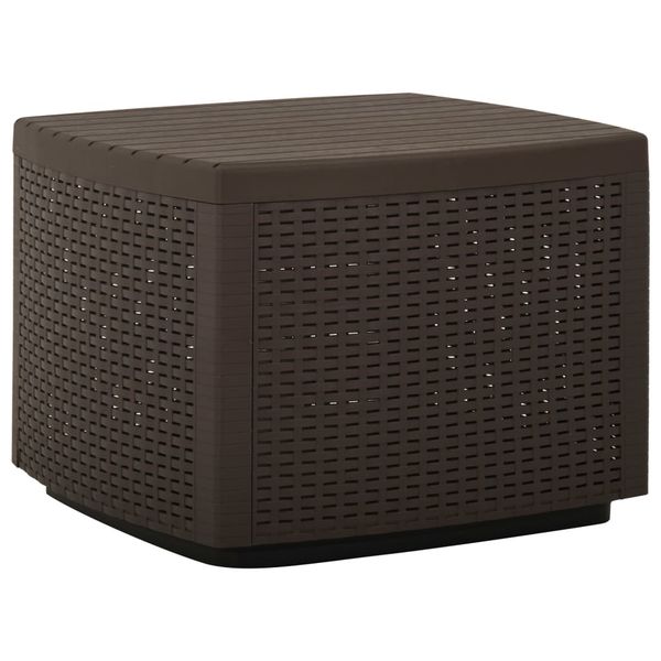 vidaXL Záhradný stôl farba kávy moka 53x53x40 cm plast