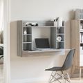 vidaXL Nástenný stolík sivý sonoma 105x48x75 cm kompozitné drevo