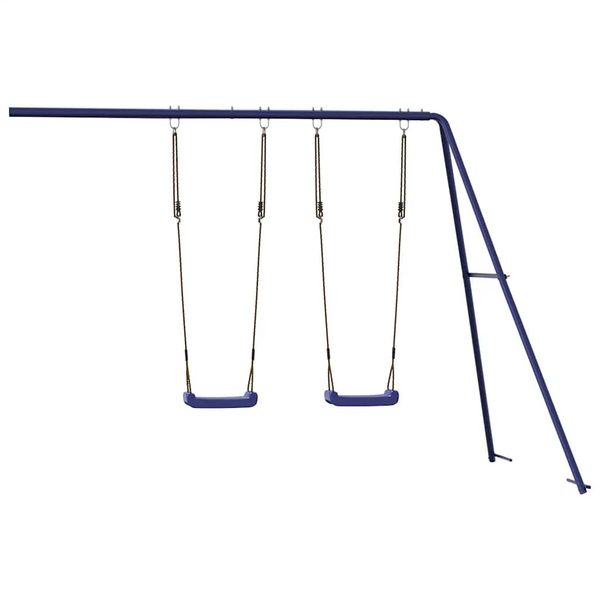 vidaXL Hracie hojdačky 2 ks modré 265x185x188 cm polypropylén