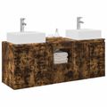 vidaXL Set kabinetov do kúpeľne 3 ks Dymový dub 49,5 x 41 x 62,5 cm