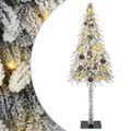 vidaXL Vianočný stromček s 150 LED-i Biela 150 cm PE a oceľ