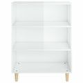vidaXL Komoda lesklá biela 69,5x32,5x90 cm spracované drevo