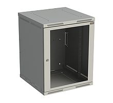 Rack nástenný Sensa 15U 600mm,dv.sklo, sivý