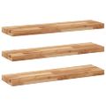 vidaXL Plávajúce police 3 ks 100x20x4 cm olejom sfarbené masívne drevo akácia