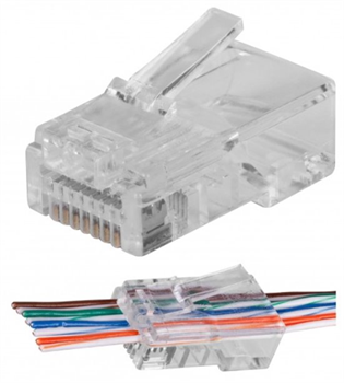 <p>Konektor NEKU UTP CAT6 RJ45 8P8C, netienený, priechodný</p>