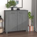 vidaXL Komoda HAMAR, tmavosivá 85x35x80 cm, borovicový masív