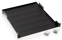 TRITON Police s perforaciou 19", 1U/750mm, nosnosť 40kg, čierna