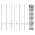 vidaXL Vonkajšie divoké oplotenie s posteľami 25 x 0,8 m Strieborná