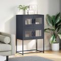 vidaXL Highboard Antracit 68x39x107 cm Oceľ