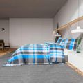 vidaXL Súprava obliečok modro-sivá 140x200 cm bavlna