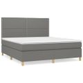 vidaXL Boxspring posteľ s matracom tmavosivá 180x200 cm látka